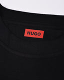 Hugo Cotton- T-shirt with playing-cards logo Black