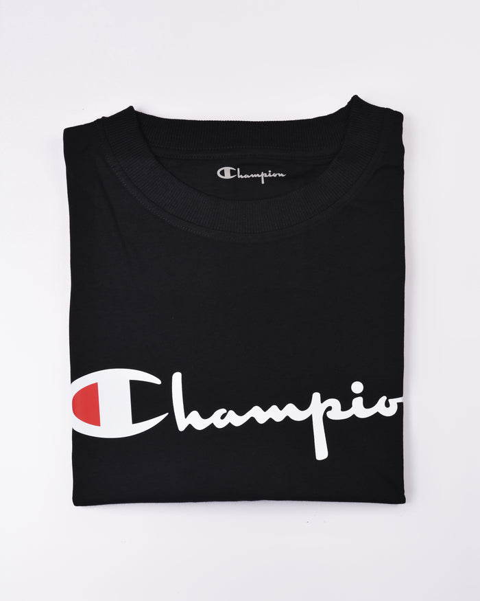 Champion Classic Graphic T-Shirt, Script Logo Black