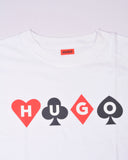 Hugo Cotton- T-shirt with playing-cards logo White