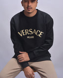 Premium French Terry Sweatshirt - Men- Black Maroon White