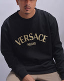 Premium French Terry Sweatshirt - Men- Black Maroon White