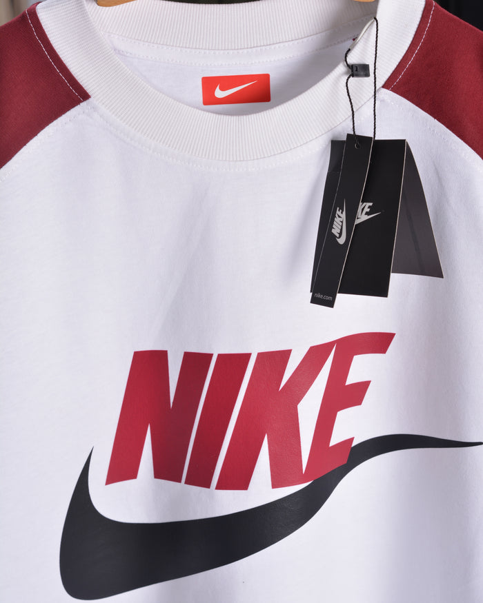 Nike DC DC Star Drop Shoulder Raglan T shirt  White/Maroon