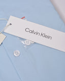 Calvin Klein Steel Solid Herringbone Dress Shirt Sky Blue