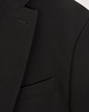 Awearness  Men's Slim Fit Soft Jacket Black Seersucker