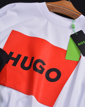 Hugo Cotton-jersey regular-fit T-shirt with Trouser Combo 01