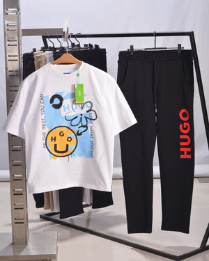 Hugo Cotton-jersey regular-fit T-shirt with Trouser Combo 05