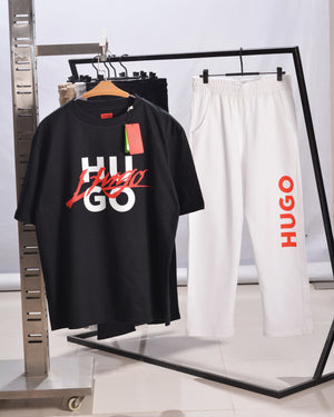 Hugo Cotton-jersey regular-fit T-shirt with Trouser Combo 02