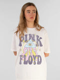 PULL&BEAR Supacult White Pink Floyd Triangle Eye Women Boyfriend Fit T-Shirt