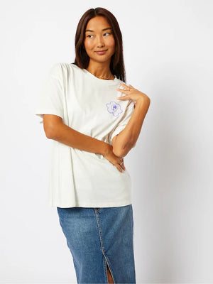 PULL&BEAR Personal Growth T-Shirt in Ecru