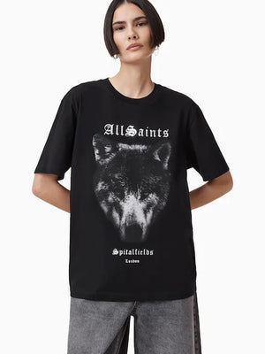 ALLSAINTS Black Dawn Boyfriend 100% Organic Cotton T-Shirt