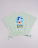 Kids Graphic Tee With Elastic Bottom-Baby Shark