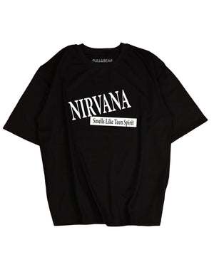 PULL&BEAR Nirvana T-shirt Black