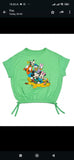 Kids Graphic Tee With Elastic Bottom-Babyshark