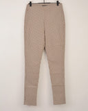 PIAZAITALIA DOGTOOTH CHECK SKINNY TROUSERS Stone