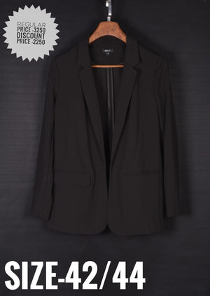 Reitmans Tailored Collar Crepe Unlined Blazer BLACK