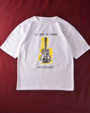 Dire Straits Sultans Of Swing T-Shirt White