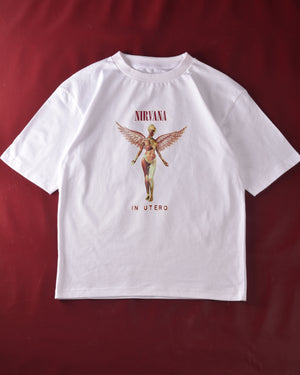 Nirvana, In Utero Album Cover  T-Shirt White