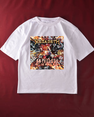 Megadeth Anthology Set The World Afire T-Shirt White