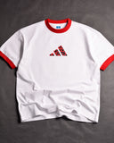 Adidas  M T FI TEE Ringer White/Red Drop Shoulder T-Shirt