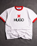 Hugo Newromi Ringer White/Red Drop Shoulder T-Shirt