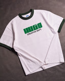 Hugo Creative Dept. Ringer White/Green Drop Shoulder T-Shirt