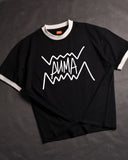 P Jaws Core Basketball Black/White Drop Shoulder T-Shirt