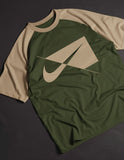 NIKE B NK Raglan T-shirt Olive/beige