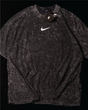 NIKE- Heavy Cotton Acid Wash Drop Shoulder T-shirt -  Black