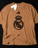 Real Madrid- Heavy Cotton Acid Wash Drop Shoulder T-shirt -Yellow