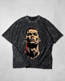 Nike CR7 EDITION- Heavy Cotton Acid Wash Drop Shoulder T-shirt -Black