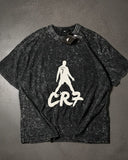 Nike CR7 SUIII- Heavy Cotton Acid Wash Drop Shoulder T-shirt -Black