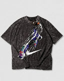 Nike X Jordan- Heavy Cotton Acid Wash Drop Shoulder T-shirt -Black