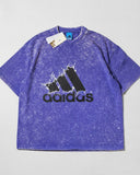 Adidas- Heavy Cotton Acid Wash Drop Shoulder T-shirt -Blue