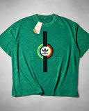 Adidas- Heavy Cotton Acid Wash Drop Shoulder T-shirt -Green