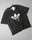 Adidas- Heavy Cotton Acid Wash Drop Shoulder T-shirt -Black