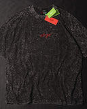 Hugo- Heavy Cotton Acid Wash Drop Shoulder T-shirt -  Black