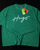 Hugo- Heavy Cotton Acid Wash Drop Shoulder T-shirt -Green