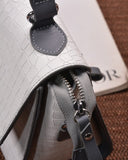 Women Minimalist Square Bag Crocodile Embossed