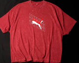 P shade cat - Heavy Cotton Acid Wash Drop Shoulder T-shirt -Maroon