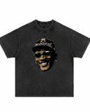 NIKE- Heavy Cotton Acid Wash Drop Shoulder T-shirt -  Black