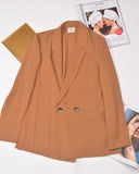 TU Woman Camel Belted Blazer