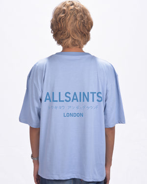 ALLSAINTS Underground Oversized Crew Neck T-Shirt Chambray Blue