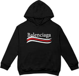 Balenciaga Political Campaign Logo Hoodie Black