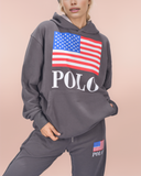 Premium French Terry  Hoodie Tracksuit Women Set Contrast