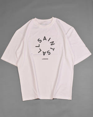 ALLSAINTS Tierra Oversized Crew Neck Logo T-Shirt White