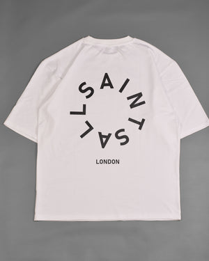 ALLSAINTS Tierra Oversized Crew Neck Logo T-Shirt White