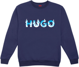 Hugo Ditmo  Crewneck Sweatshirt  flame logo Blue