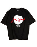 Jack&Jones Printed Crew Neck T-Shirt Circle Black