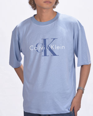 Calvin Klein  Chambray Blue Drop shoulder T-shirt