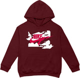 NIKE box print  Hoodie Maroon